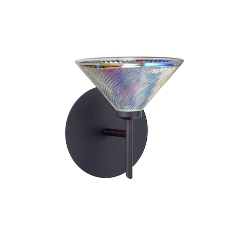 Besa Lighting Swirl Mini Sconce, Dicro Swirl, Bronze Finish, 1x5W LED 1SW-550493-LED-BR